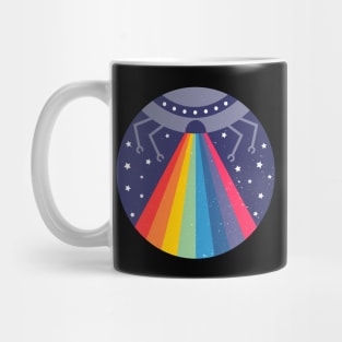 Alien Abduction Rainbow Mug